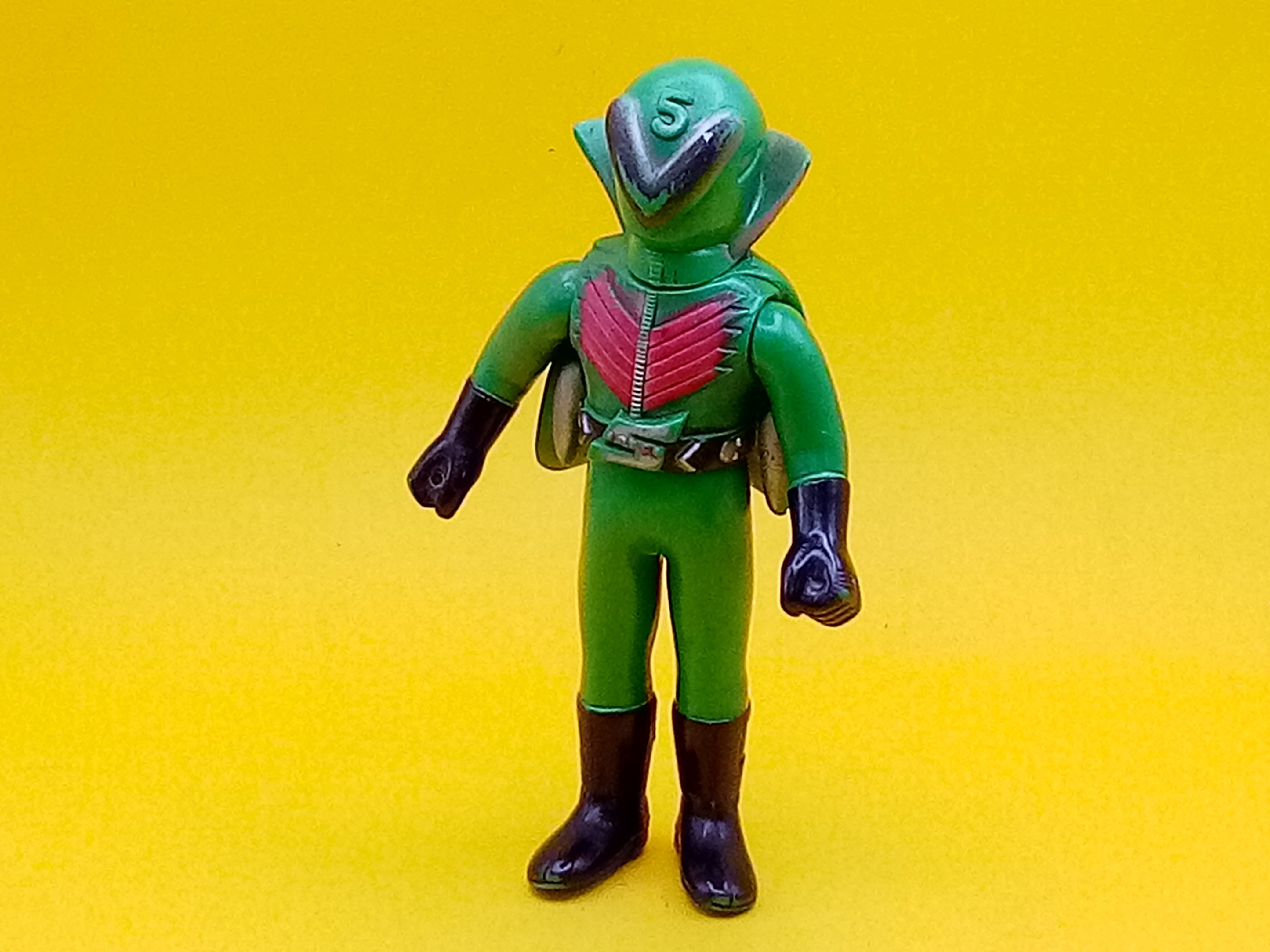 ポピー 秘密戦隊ゴレンジャー ミドレンジャー ソフビ ※記名あり  