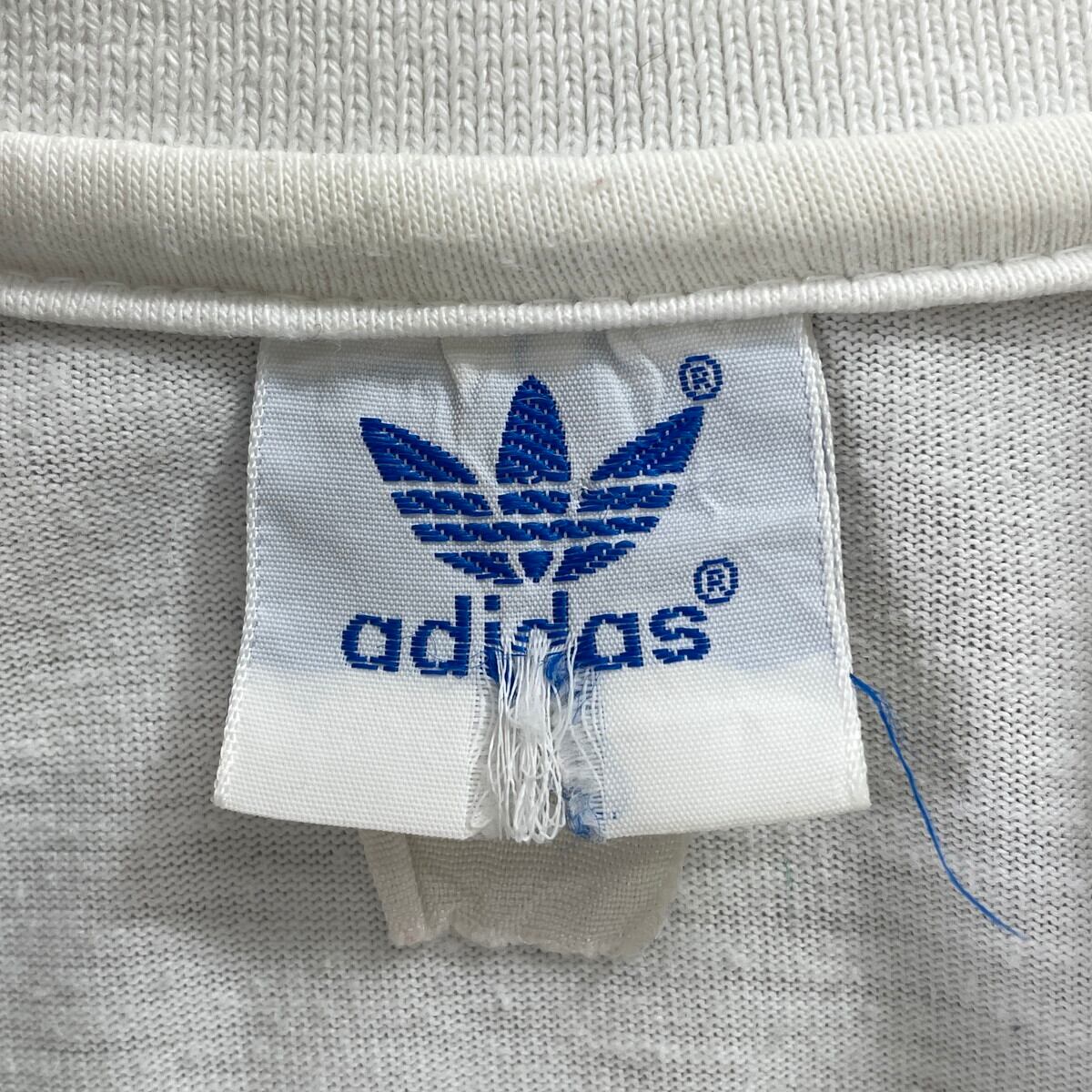 80年代 adidas アディダス トレフォイルロゴ 3本ライン ポロシャツ