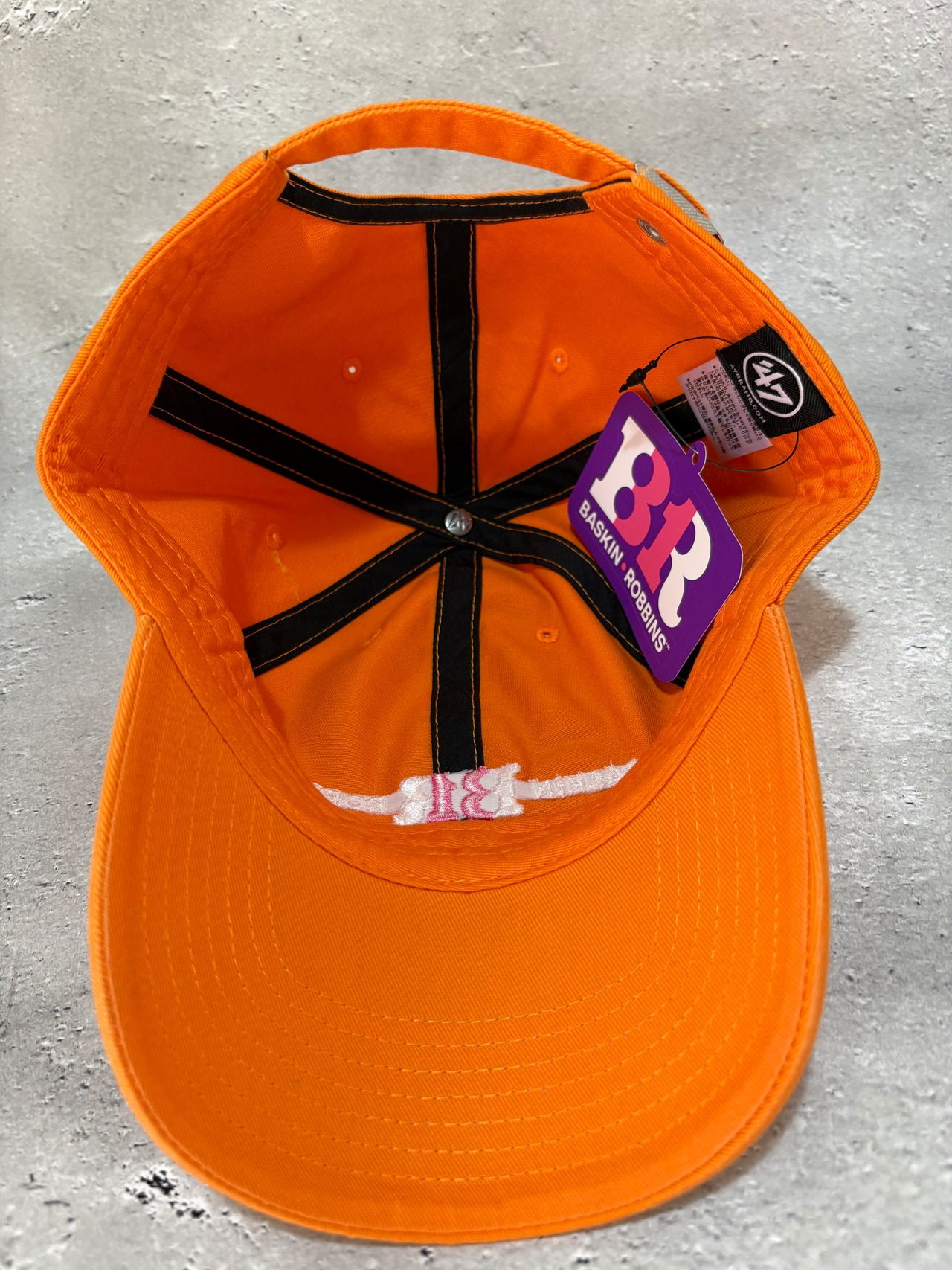 kids '47 CLEAN UP/クリーンナップ  サーティワン アイスクリーム コラボ キャップ 31  オレンジソルベ ビブラントオレンジ キッズサイズ オレンジ