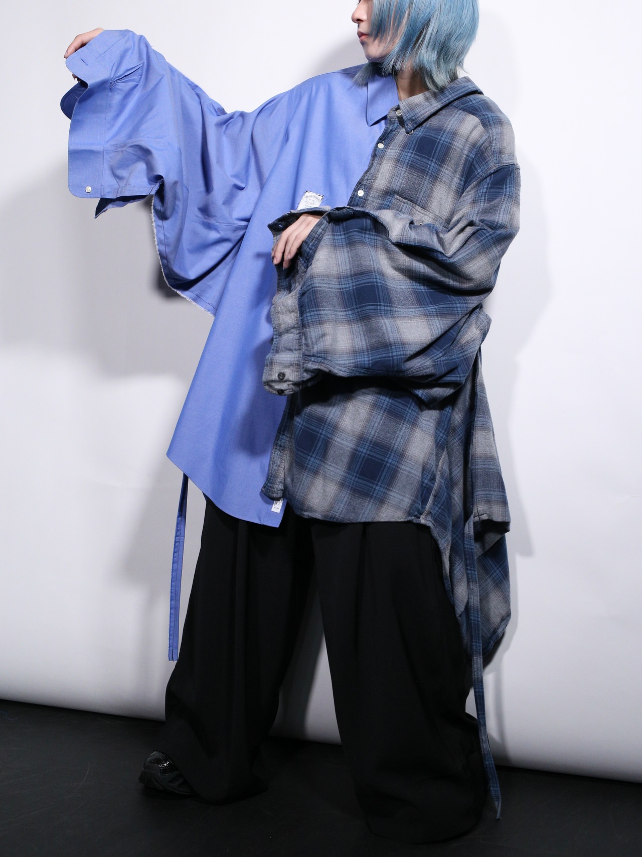 REMAKE / 変形 docking design asymmetry shirt - 1
