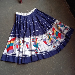 帆船柄 スカート used [104078]