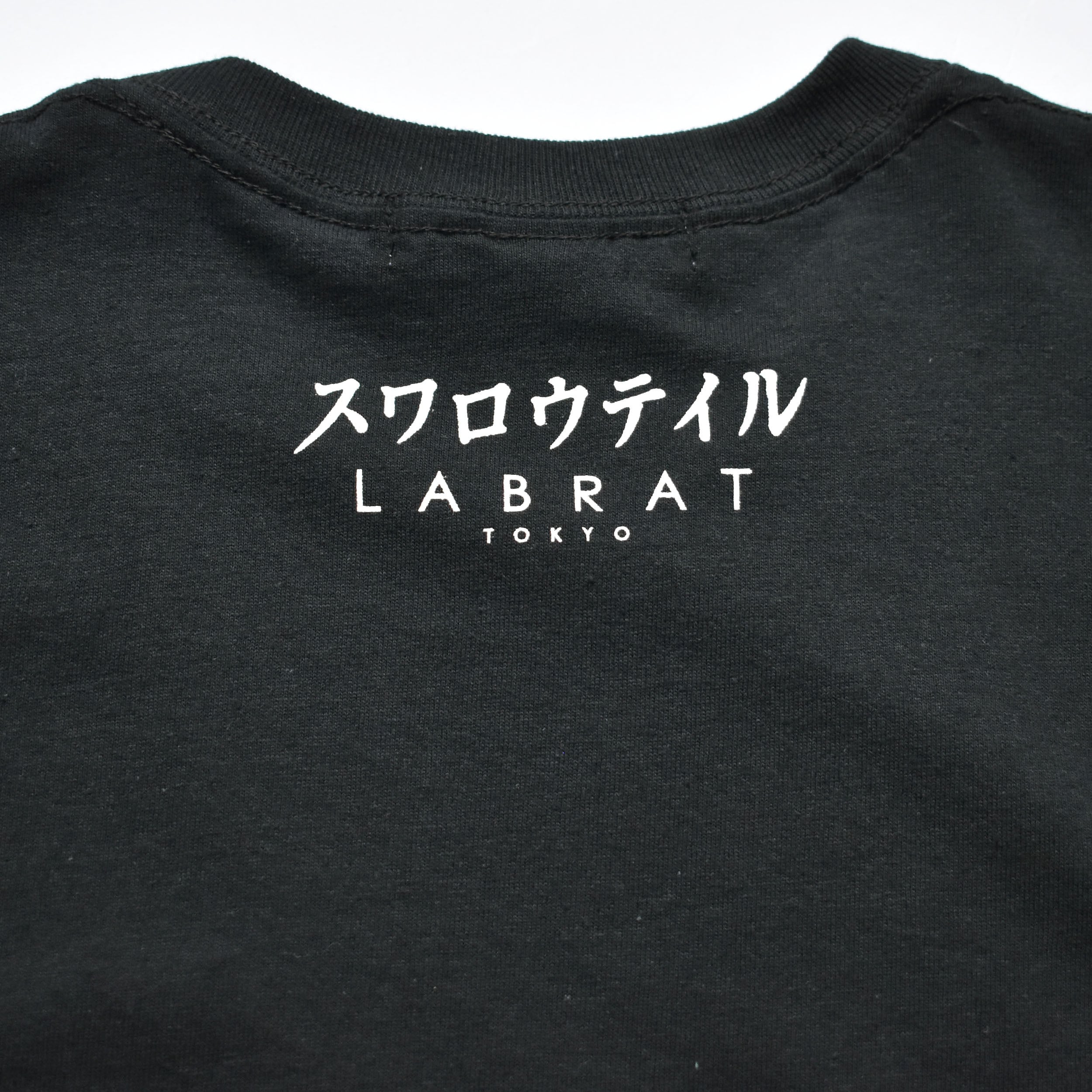 新品】 LABRAT / MASK Tee / L ホワイト / ロンT 袖プリント 