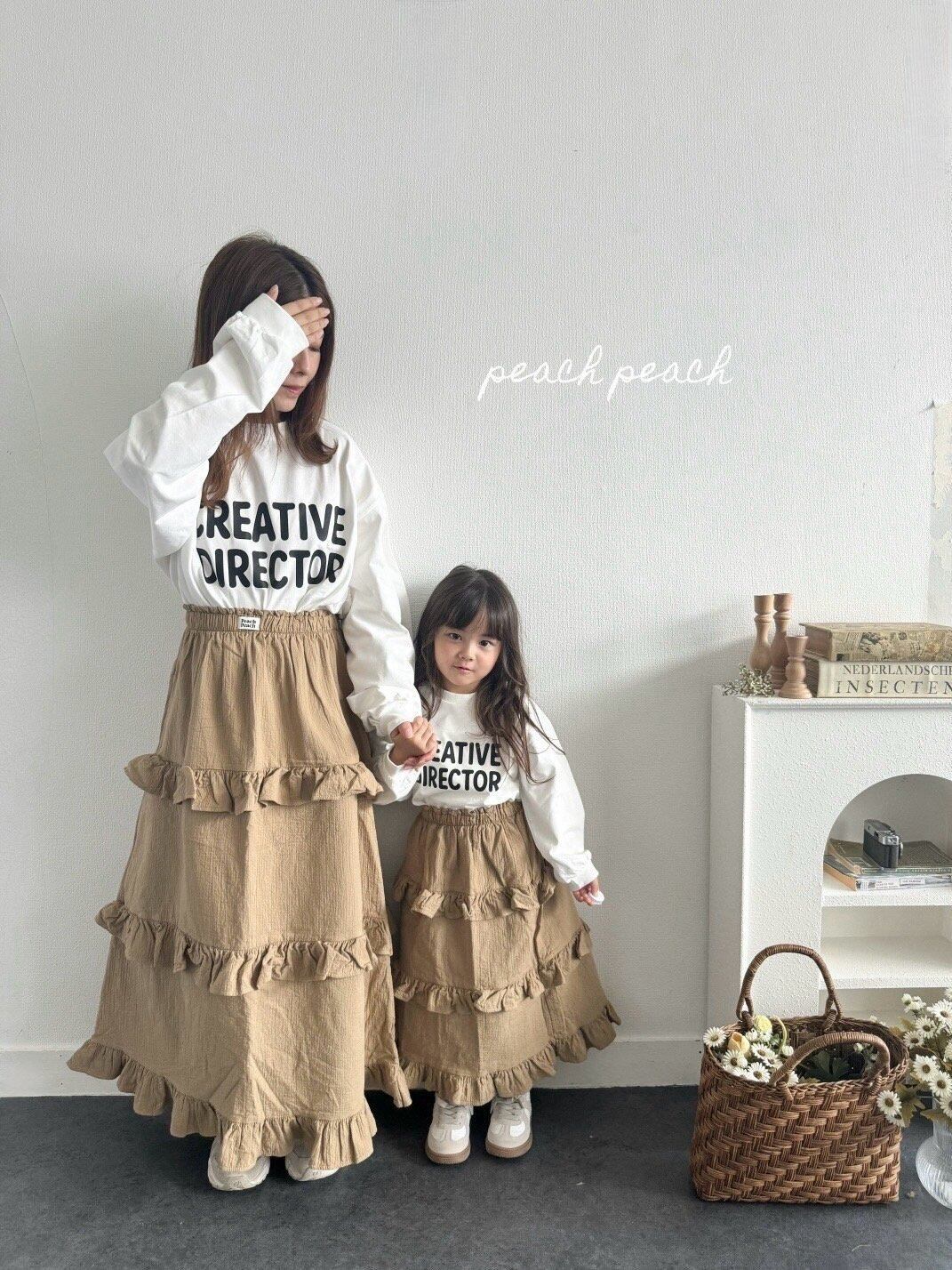 【 予約 】peach peach⌇custard skirt -adult