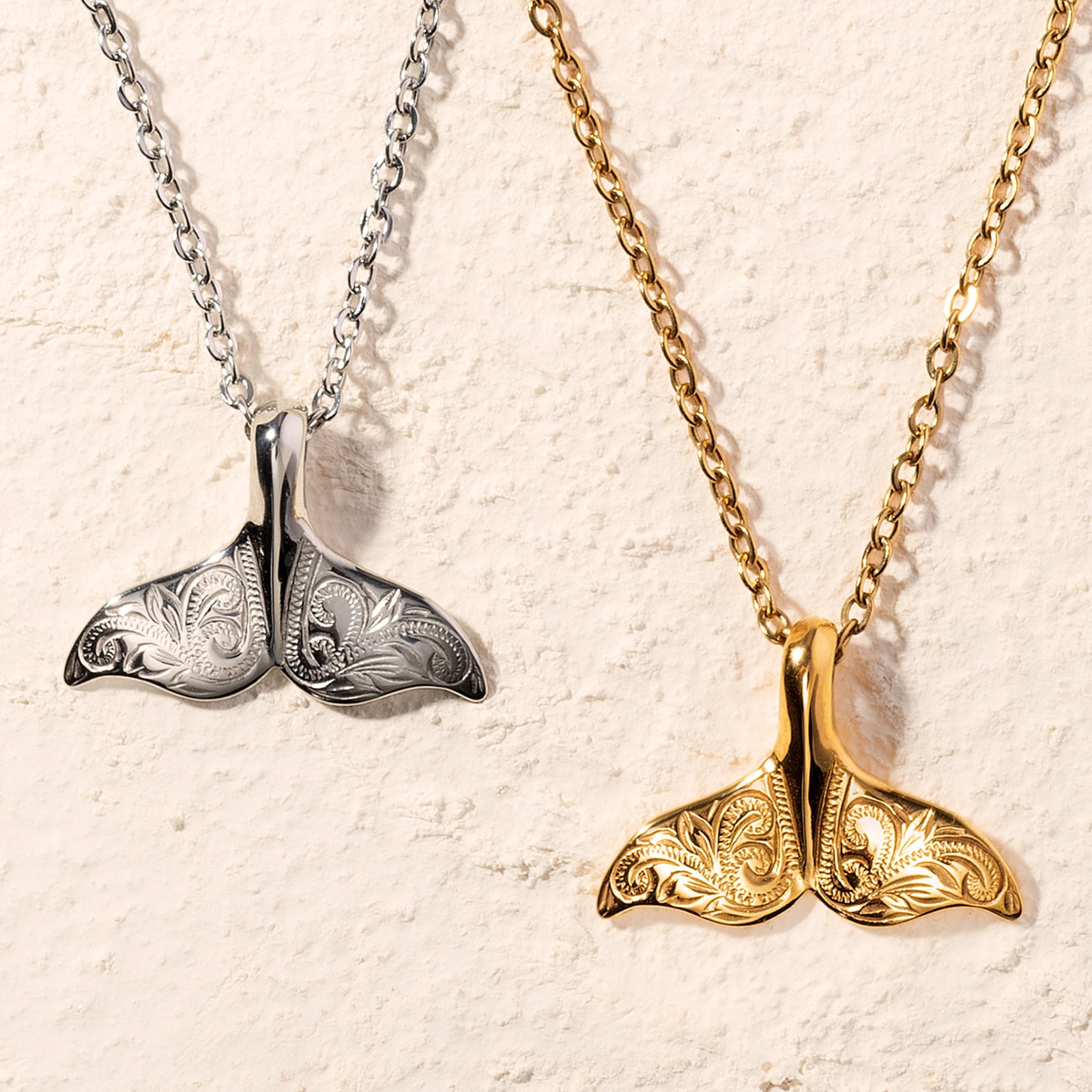 316L Hawaiian Jewelry Whale Tail Necklace CL-N019 | cisstliber
