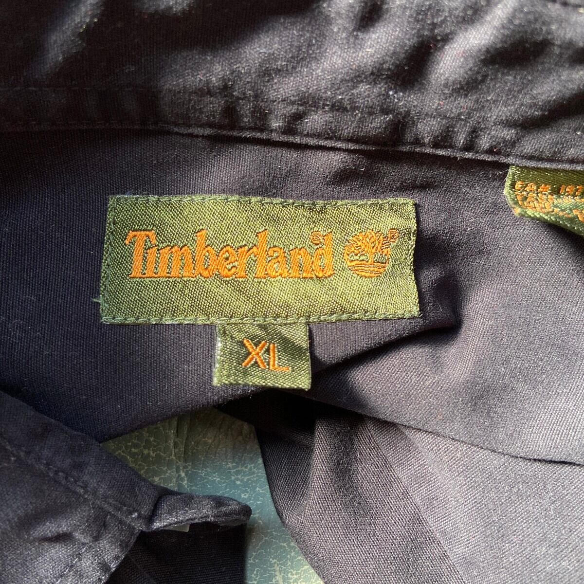 00年代 Timberland ティンバーランド ワンポイント刺繍 長袖シャツ 