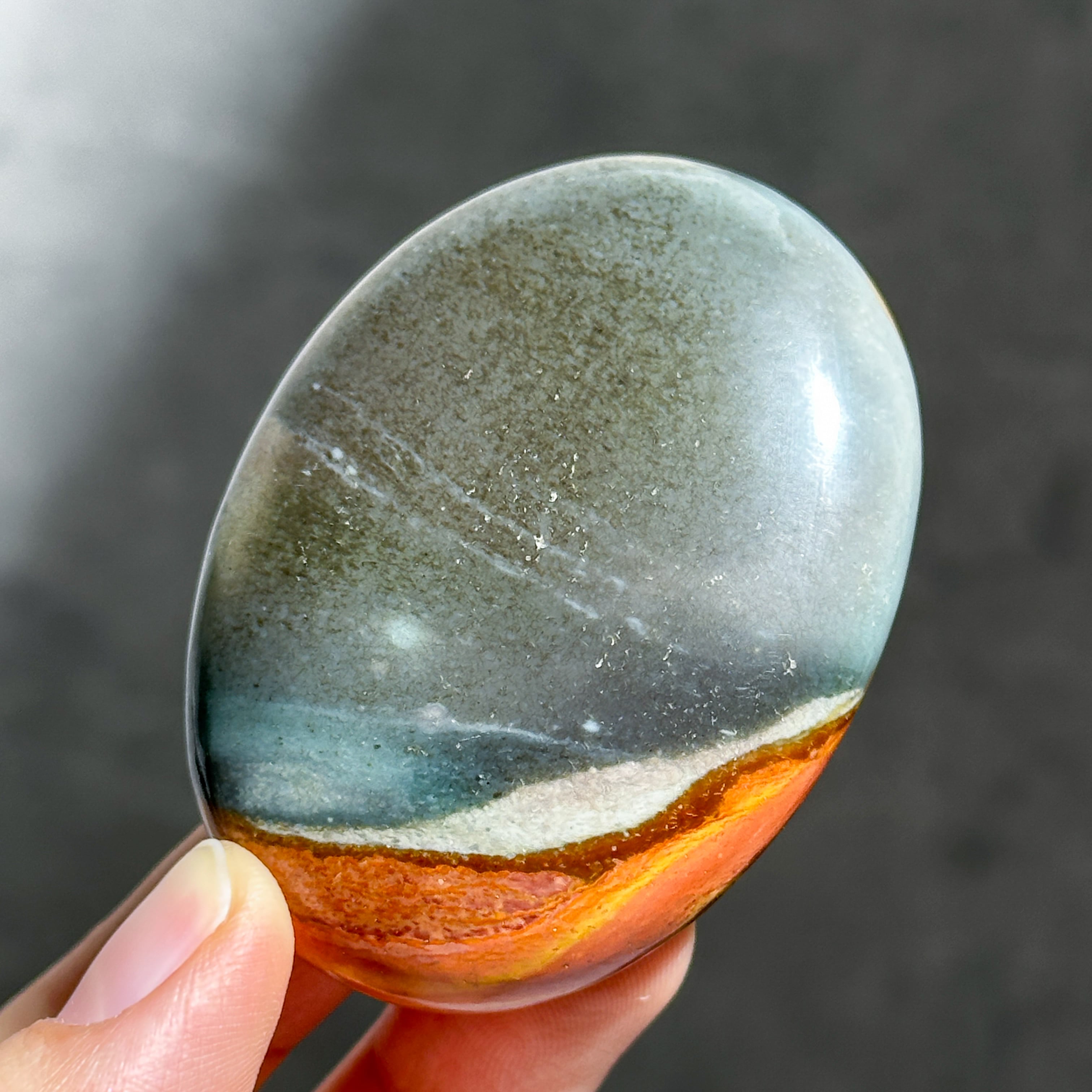ポリクロームジャスパー パームストーン14◇ Polychrome Jasper palm