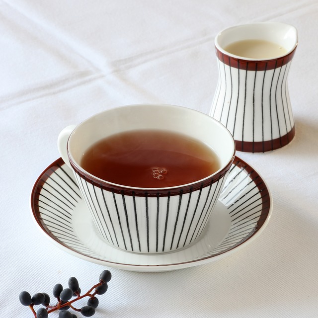 Gustavsberg グスタフスベリ Spisa Ribb スピサ・リブ 100mm ティーカップ＆ソーサー - 23 北欧ヴィンテージ