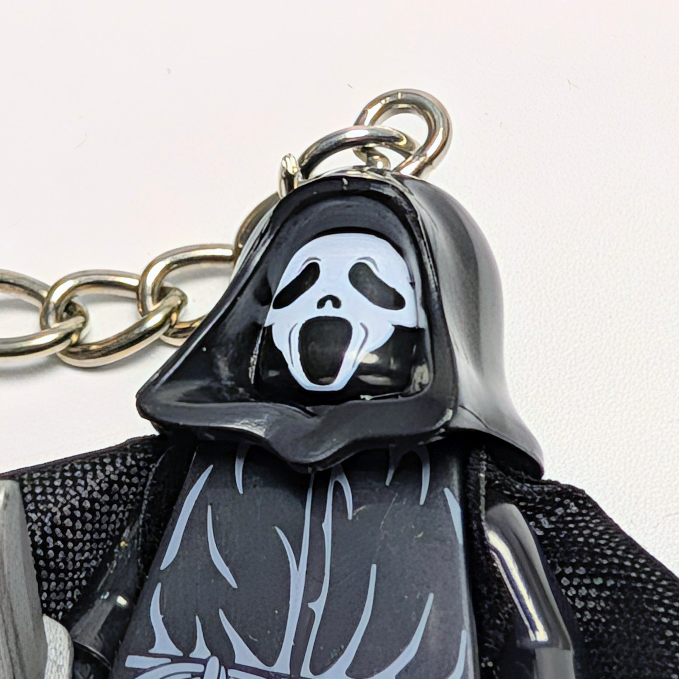 ★ブロックフィギュアキーホルダー★【 Scream ( スクリーム ) 】 Ghostface ゴーストフェイス 〚アメリカン雑貨 アメトイ〛