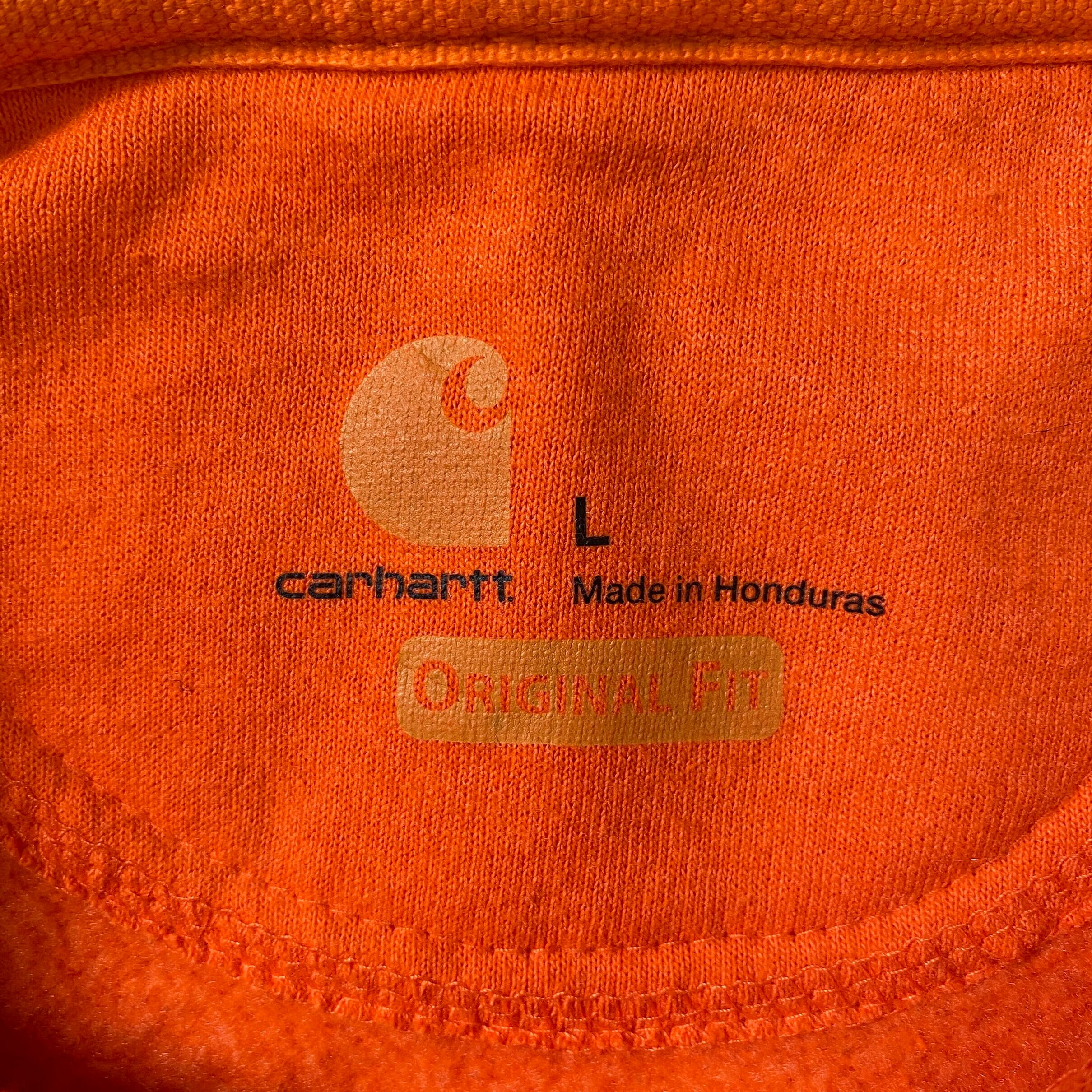 Carhartt カーハート ワンポイントロゴ 袖プリント 裏起毛 プル