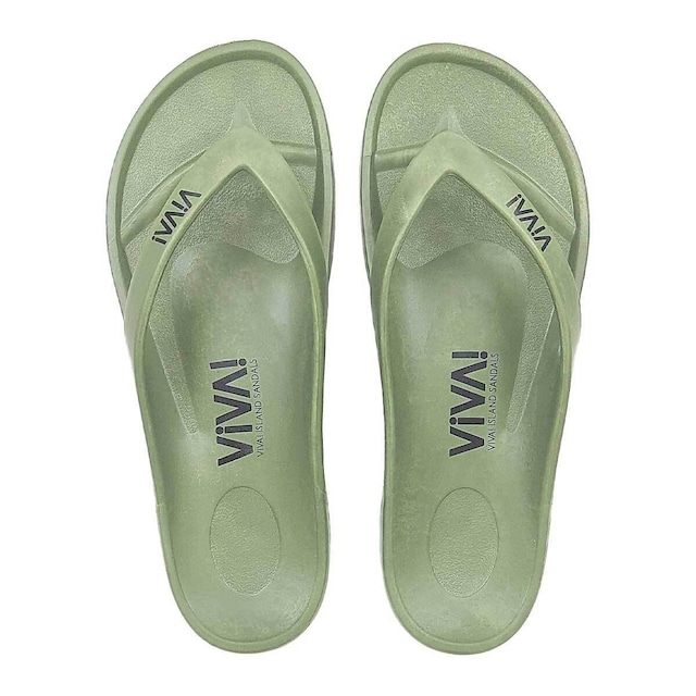 VIVA! ISLAND｜ビバアイランド　JAPAN FLIP FLOP ビーチサンダル（カーキ｜V-821104_KHK）