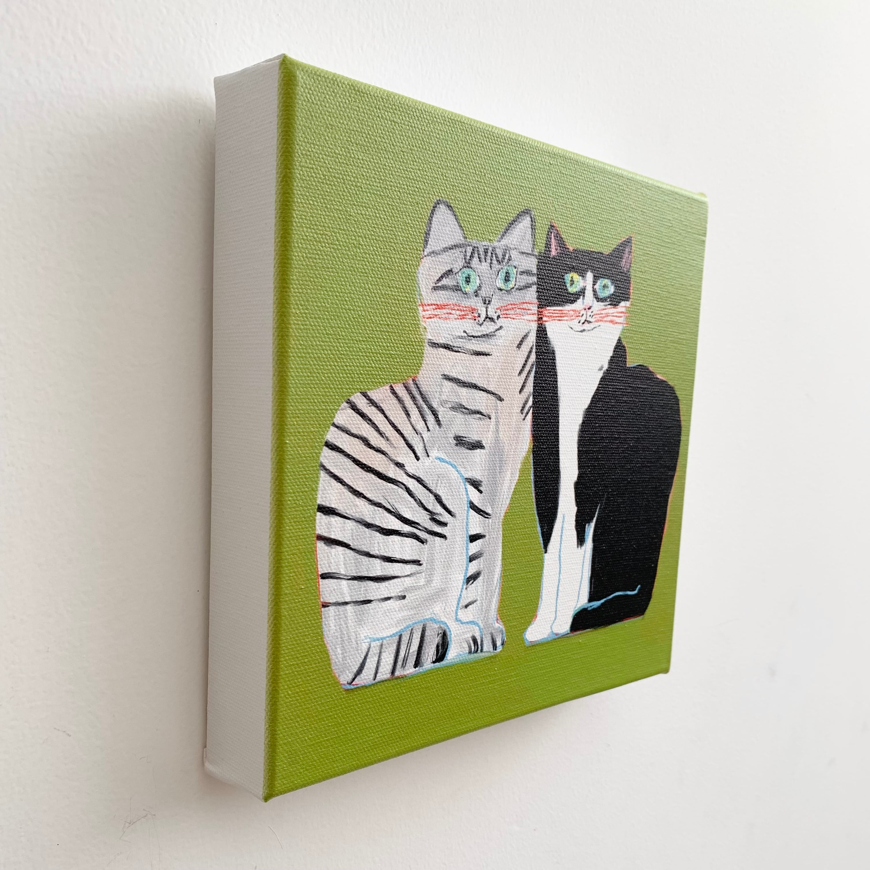 すりすり』キャンバス イラスト 猫 ねこ | torico