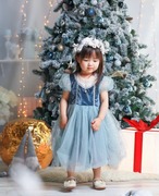 【即納】エルサ風プリンセス チュール ドレス［エルサ アナと雪の女王 ドレス］