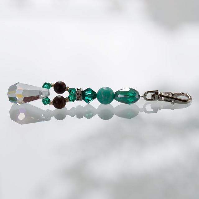 【成功・発展運アップ】アマゾナイト入り風水チャーム