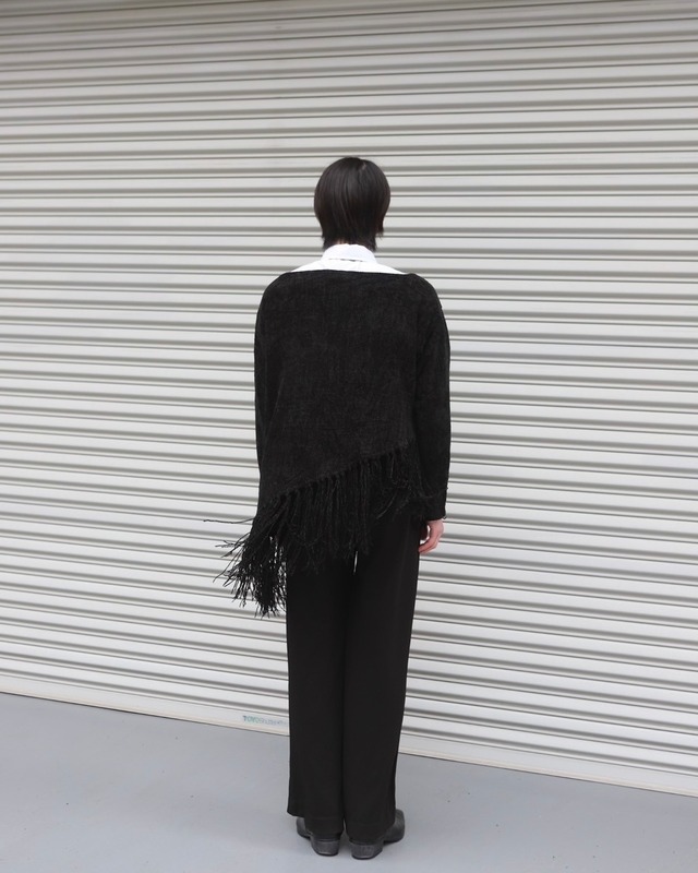 asymmetric fringe knit