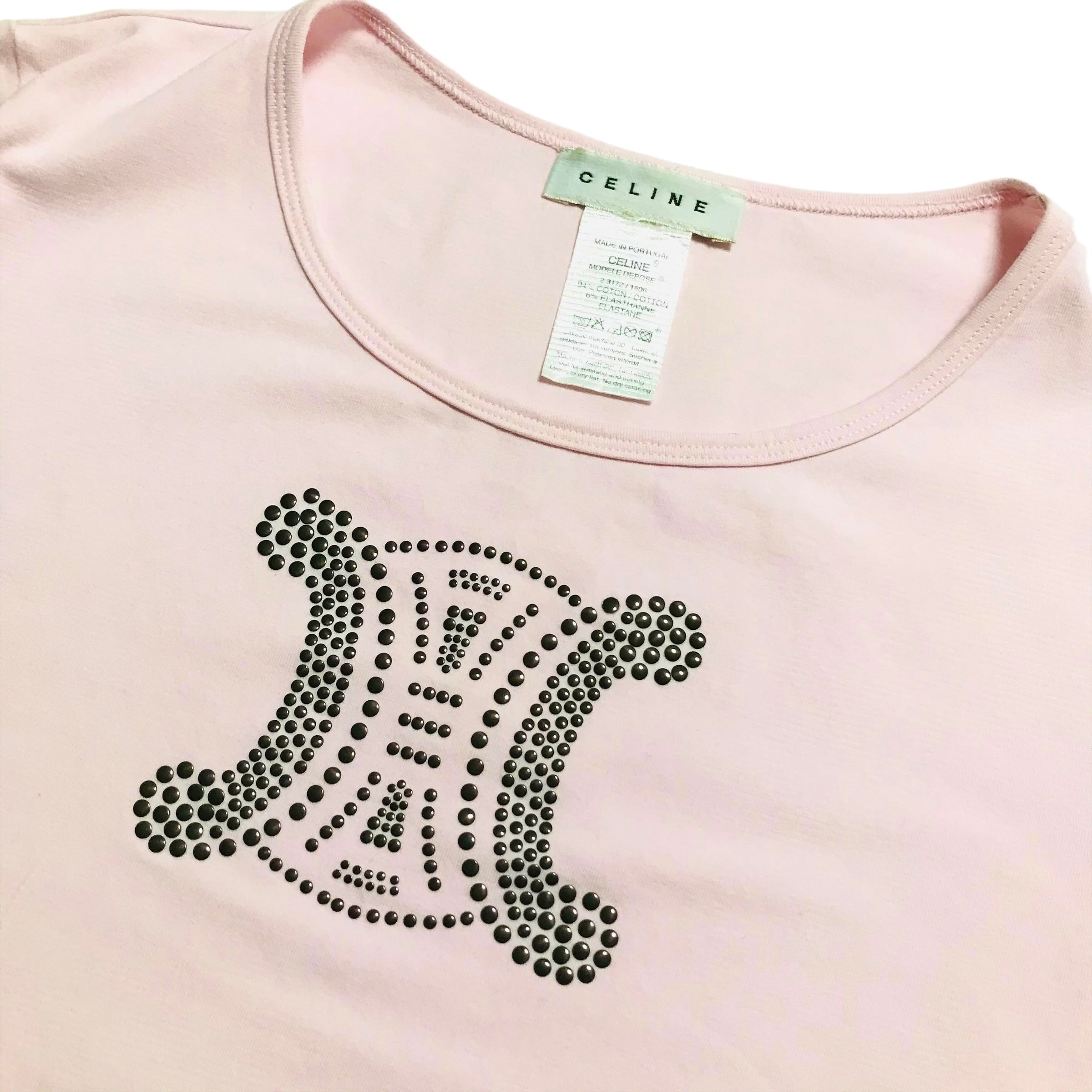 ○200031 celine tops セリーヌ トップス tシャツ 半袖 ピンク 春服