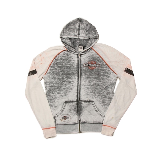 Harley-Davidson 00s RhinestoneLogoHoodieSweatZipJacket