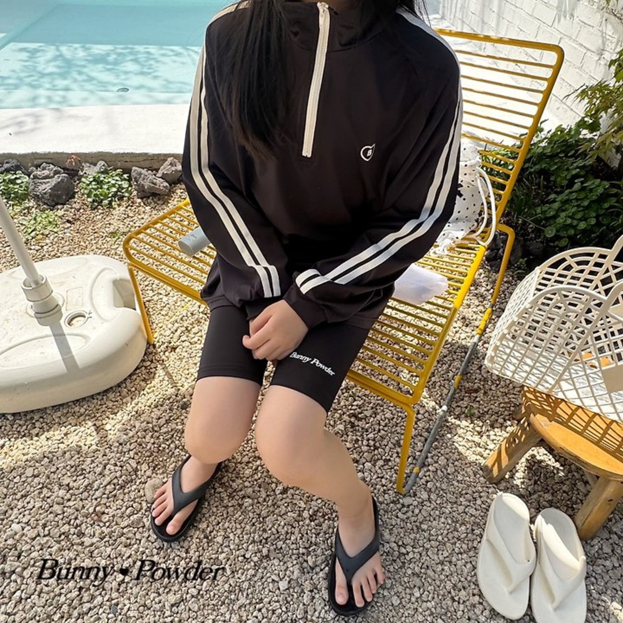 [Bunny Powder] (Feature) Track Rash Guard (L/XL) / [버니파우더] (기획)트랙레쉬가드 (L/XL)