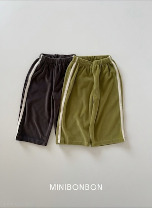 《予約/送料無料》line velour pants / MINIBONBON