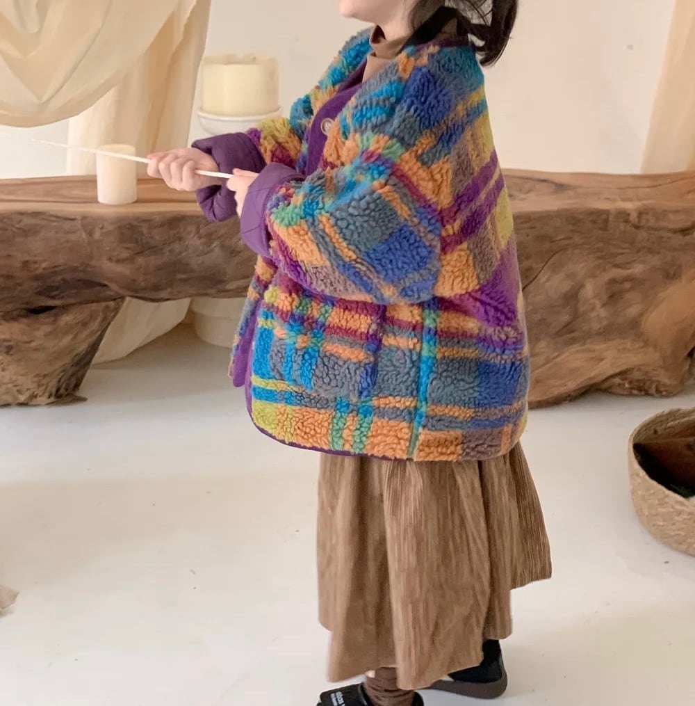 6size / キッズサイズカラフルボアジャケット | jbgcompany