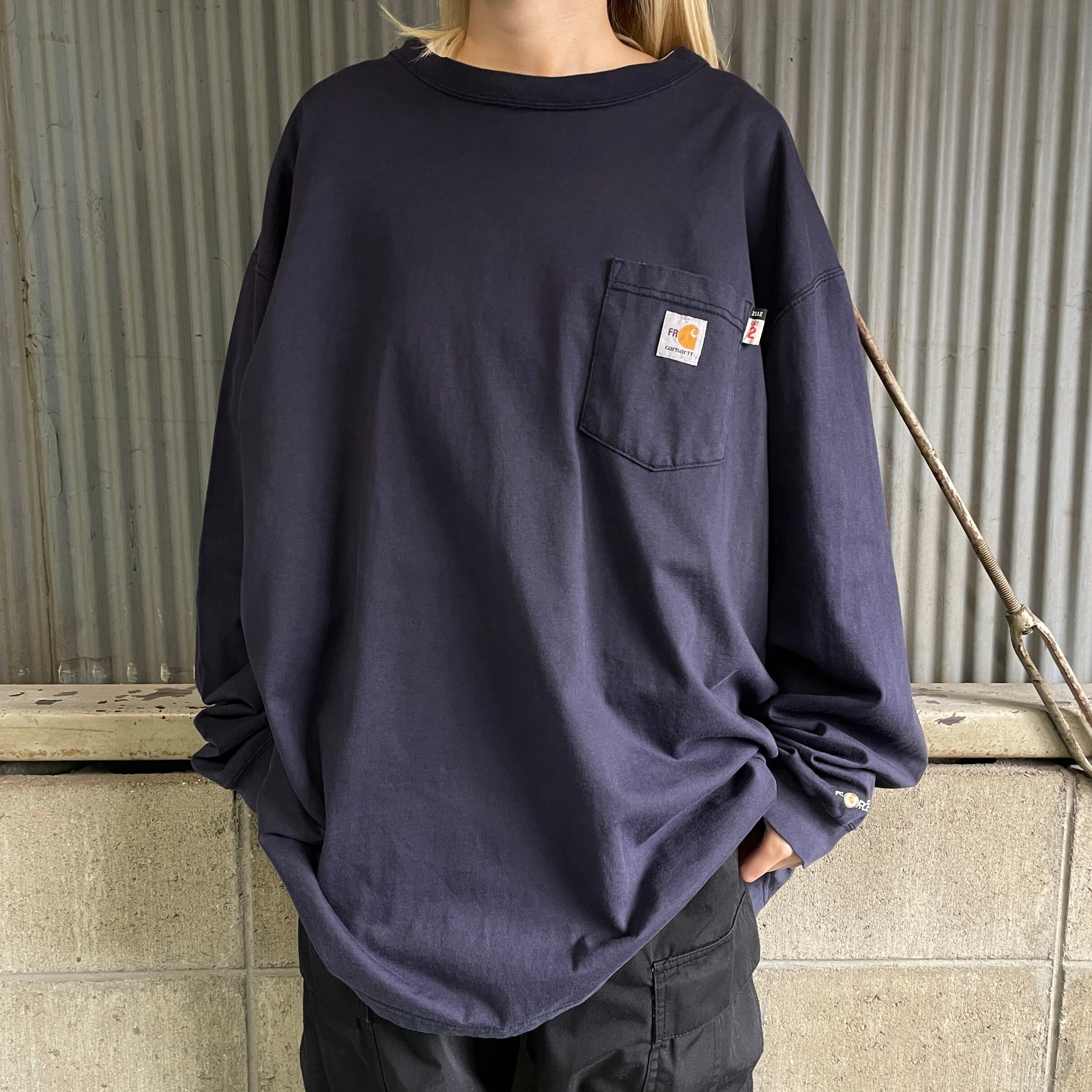 スーパービッグサイズ Carhartt カーハート FR ポケット 長袖Tシャツ ...