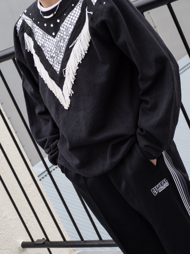 unknown used "Hanes"body fringe sweat