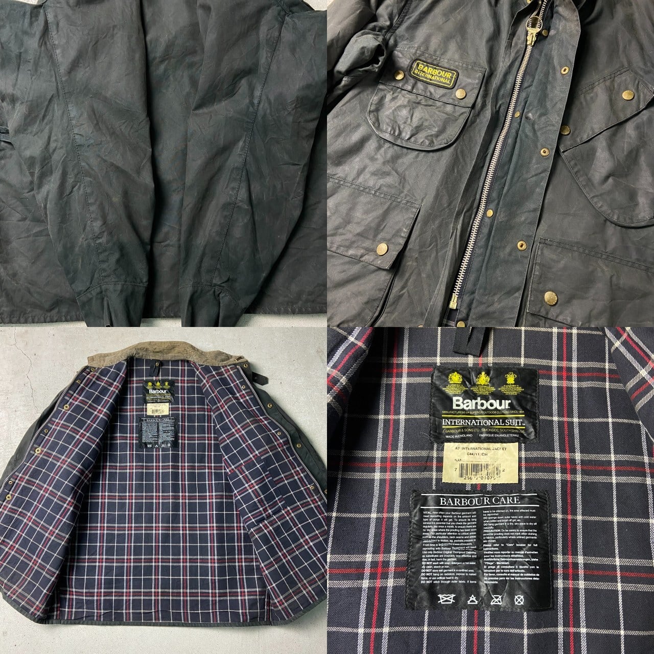 95年製 90年代 英国製 Barbour INTERNATIONAL SUIT バブアー 