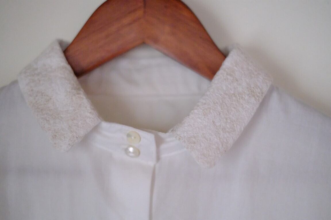 スタンドカラーブラウスcl-089(WH)