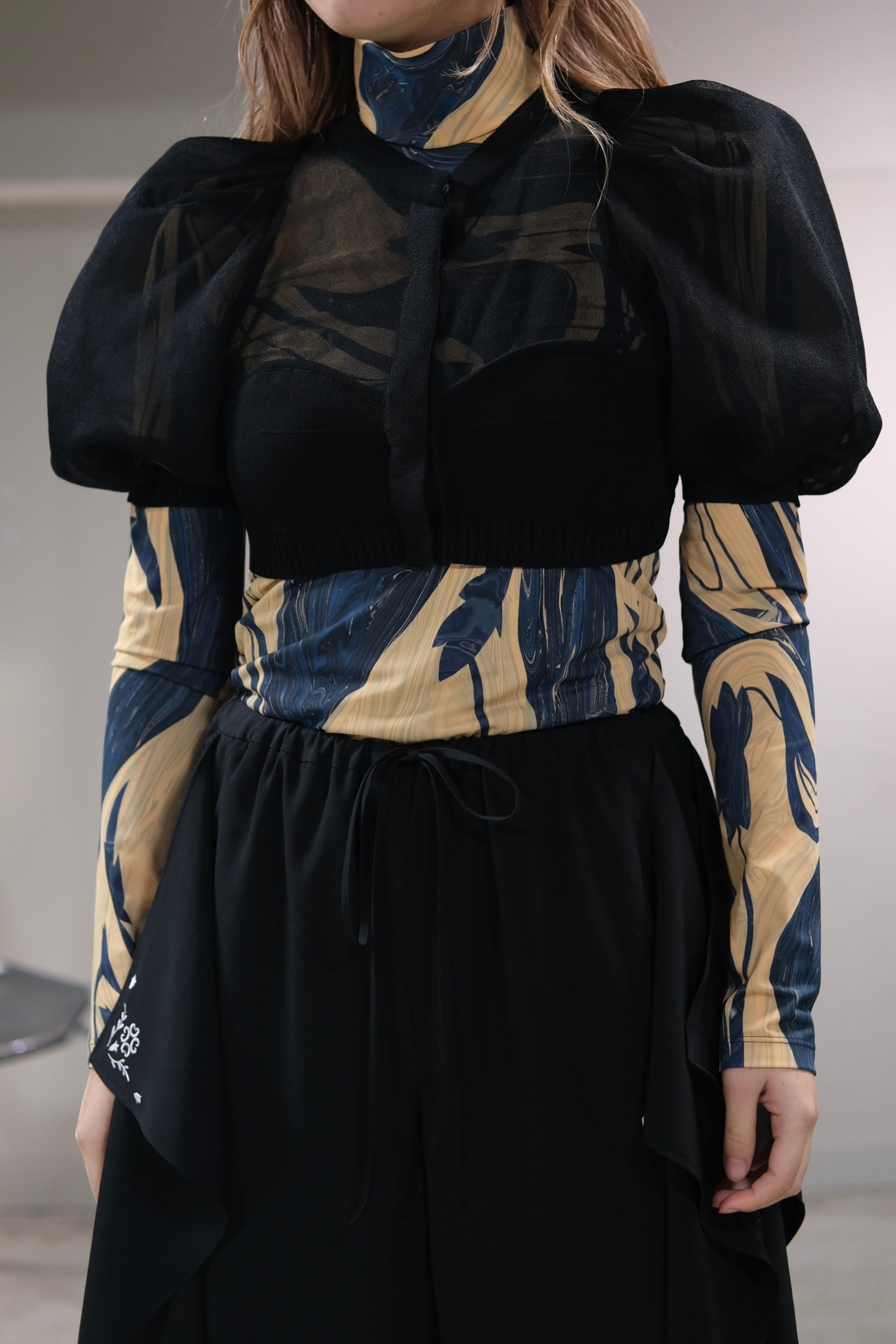 FETICO】PUFF SLEEVE KNIT TOP | loop