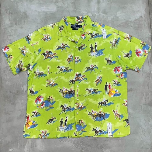 Polo Ralph Lauren Open Collar Viscose Shirt “made in ITALY”