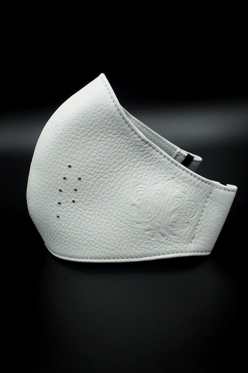 Item No.0397：RH Smooth Back Leather Surgical Mask/Atelier mark/7WHITE