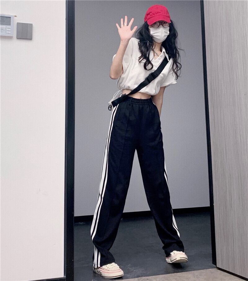 サマーギャザーニットショートトップス 薄手パンツ 夏物 モンロー50448673480