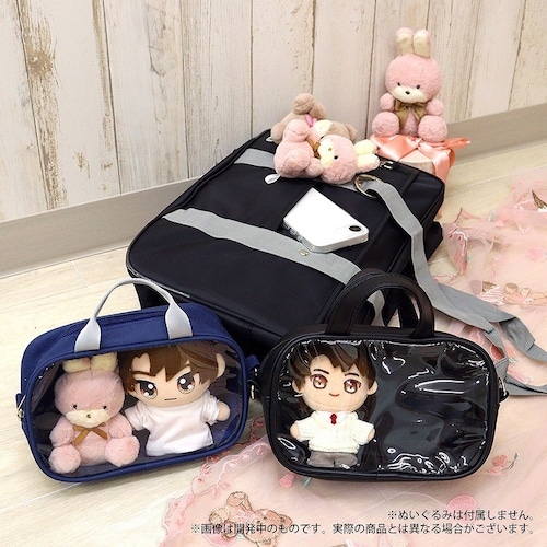 nui.スクールバッグ風ポーチ ネイビー