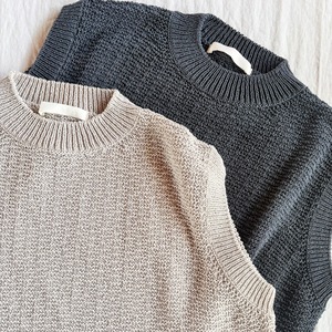 evam eva コットンリネンVEST