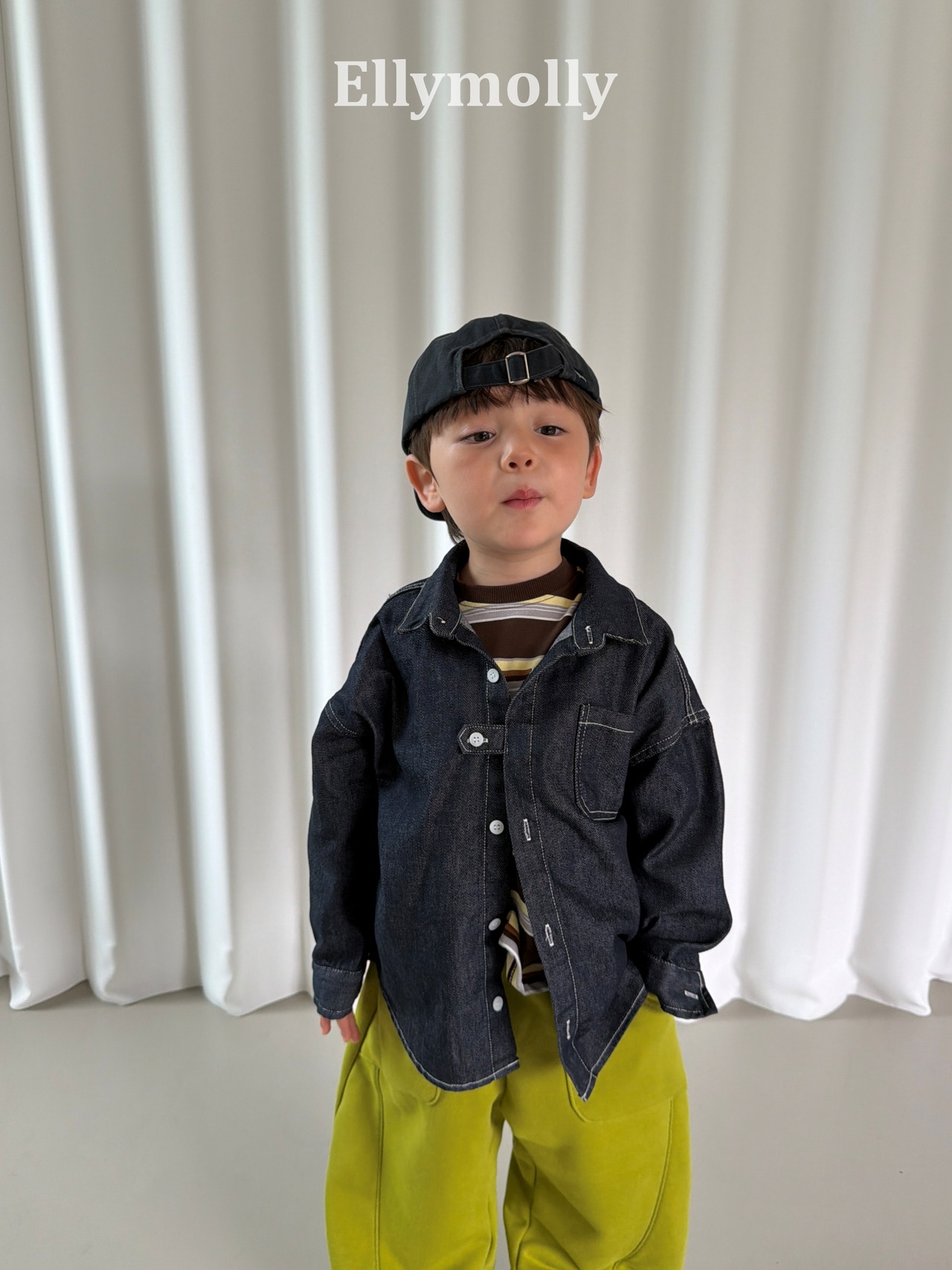 韓国子供服 / 26Autumn / ELLY MOLLY / キャンパス配色Tシャツ / 秋服 *5~19*