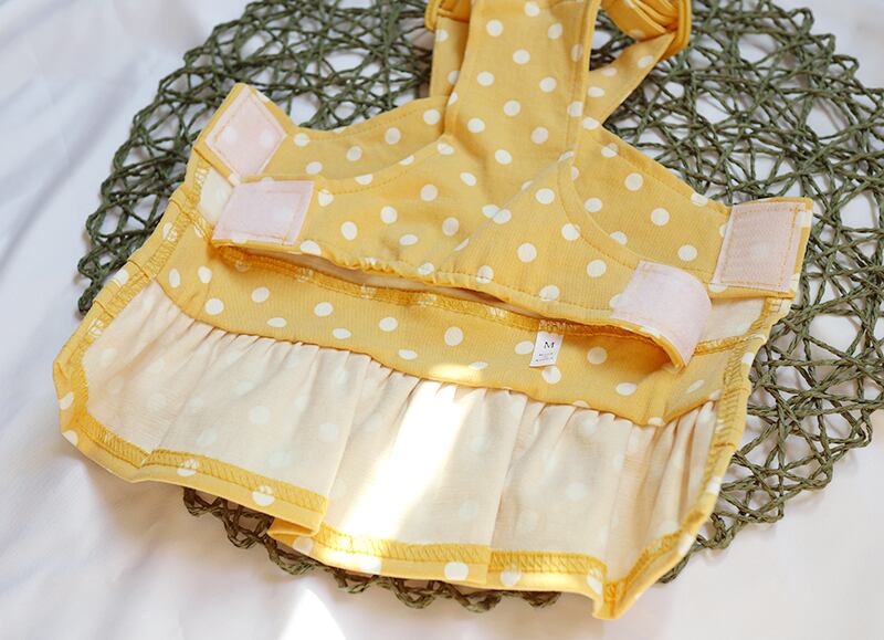 【SALE】ドットオーバーオールスカート S ~ XL 3color / 犬の服 犬服 ワンピース ペット洋服 ドッグウェア ペット用品 小型犬 中型犬 onepiece24