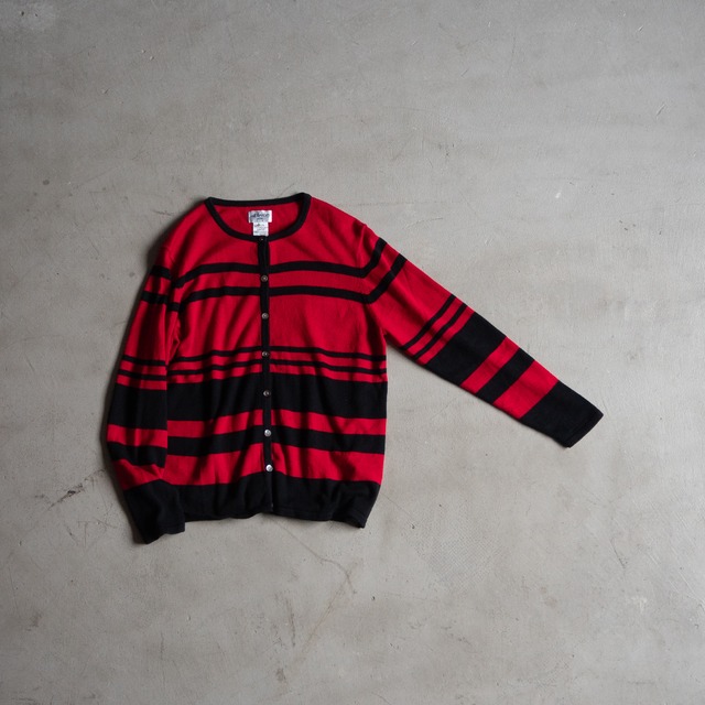 "LIZ BAKER" used Multi border knit cardigan