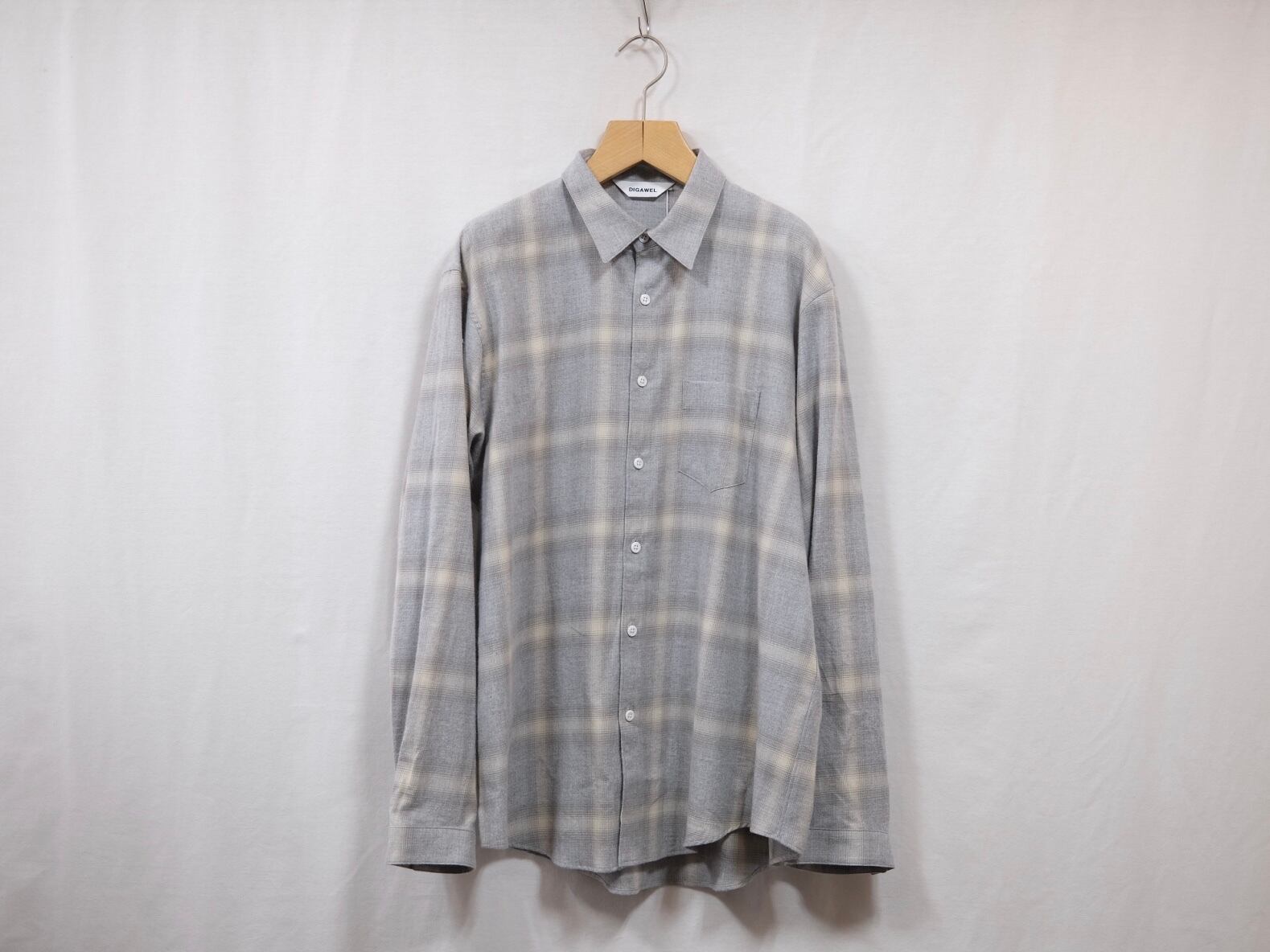 DIGAWEL” Shirt(generic)①Check Gray” | Lapel online store