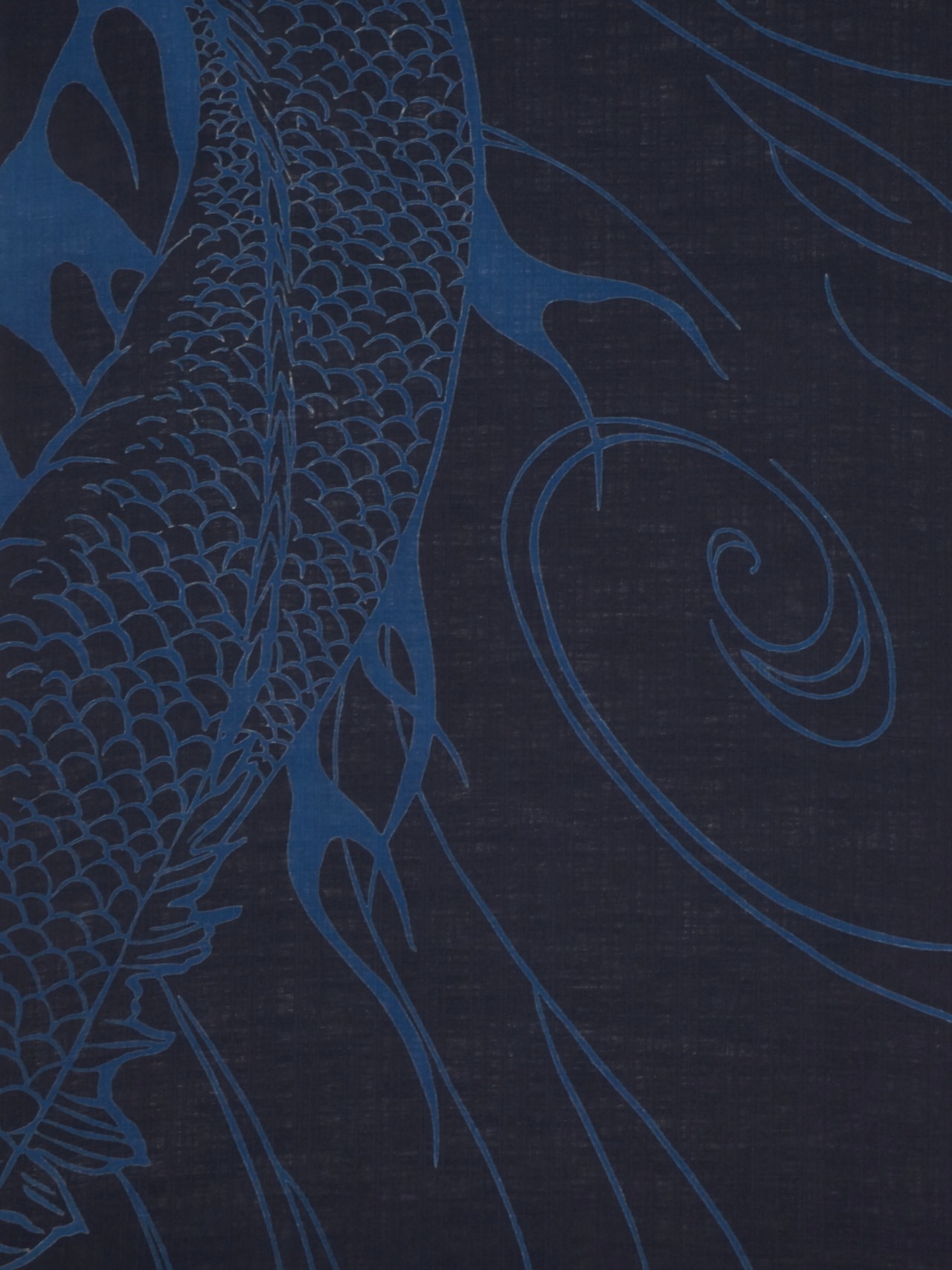 RumiRock 反物 ゆかた「ライジングドラゴン」青　[A1691]