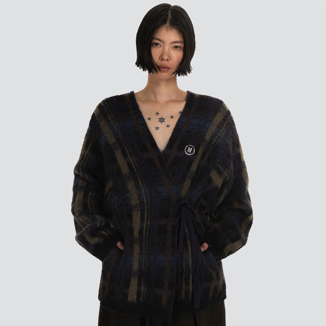 Sheer rib cardigan A00233