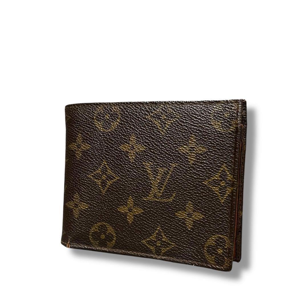 LOUIS VUITTON ヴィトン モノグラム 二つ折り 財布 ブラウン