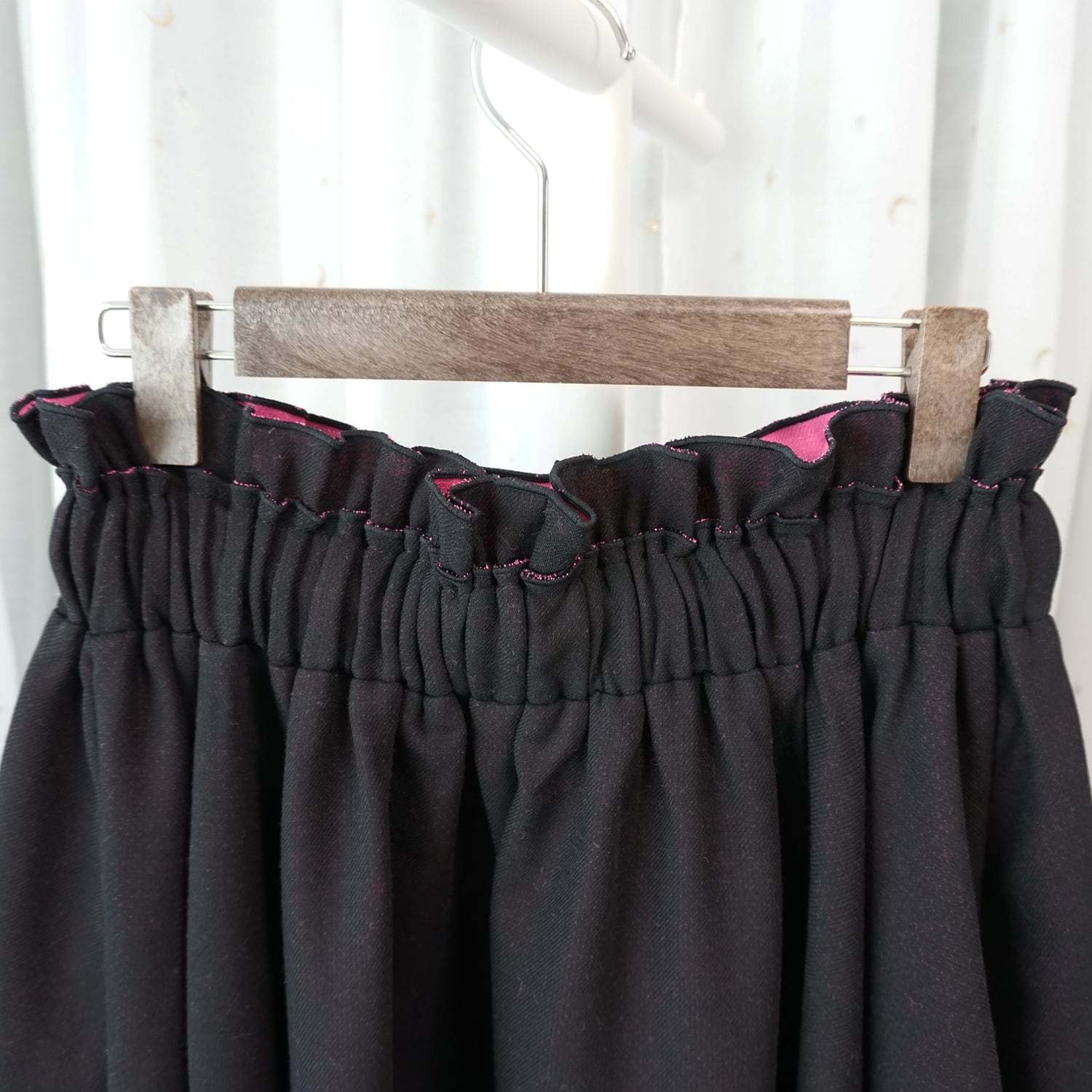 ダブルフェイスウールのイレギュラースカート | Loiseauirise