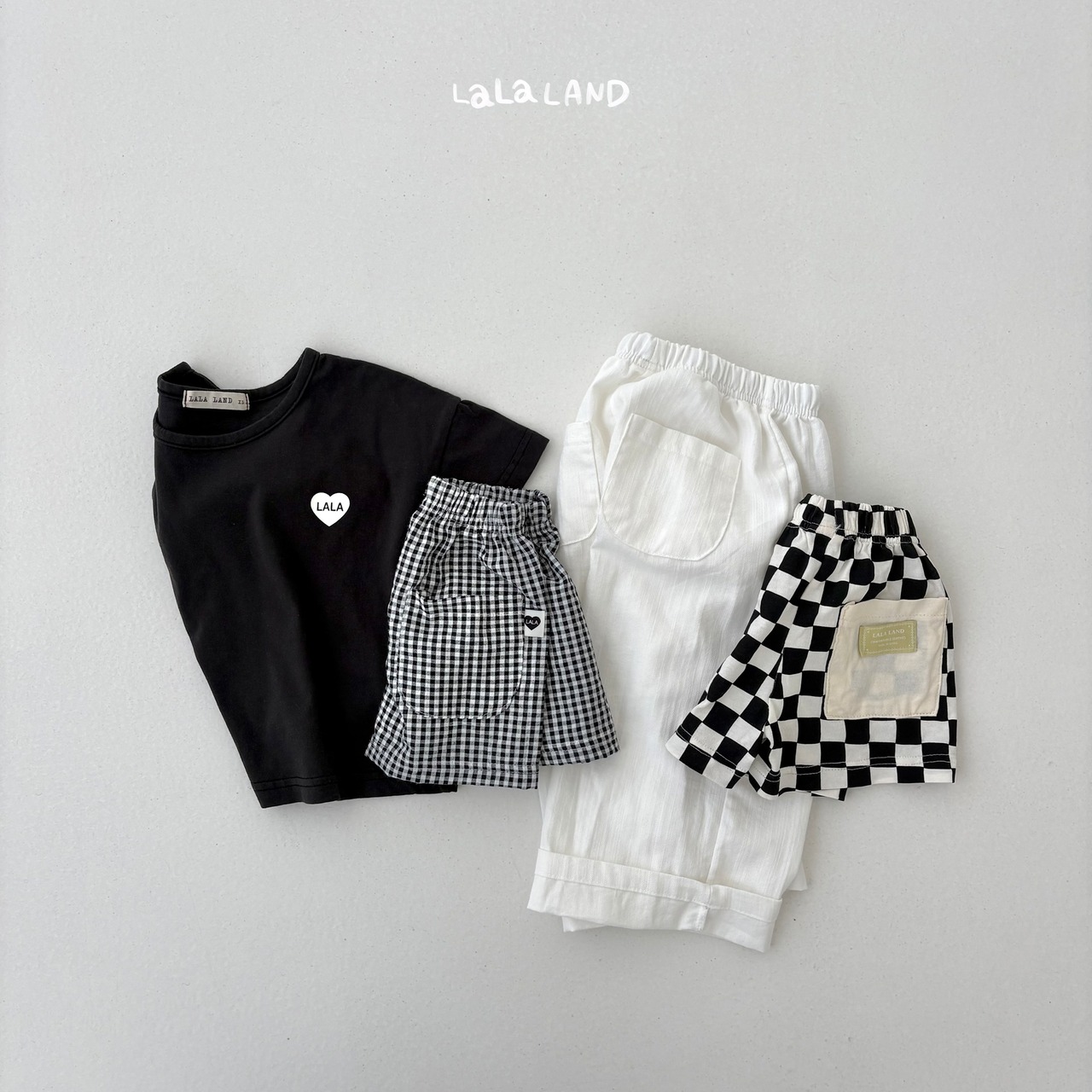 【取寄/韓国直送】LALALAND 26/SM （Kids）チェックハーフパンツツ｜夏服｜韓国子供服