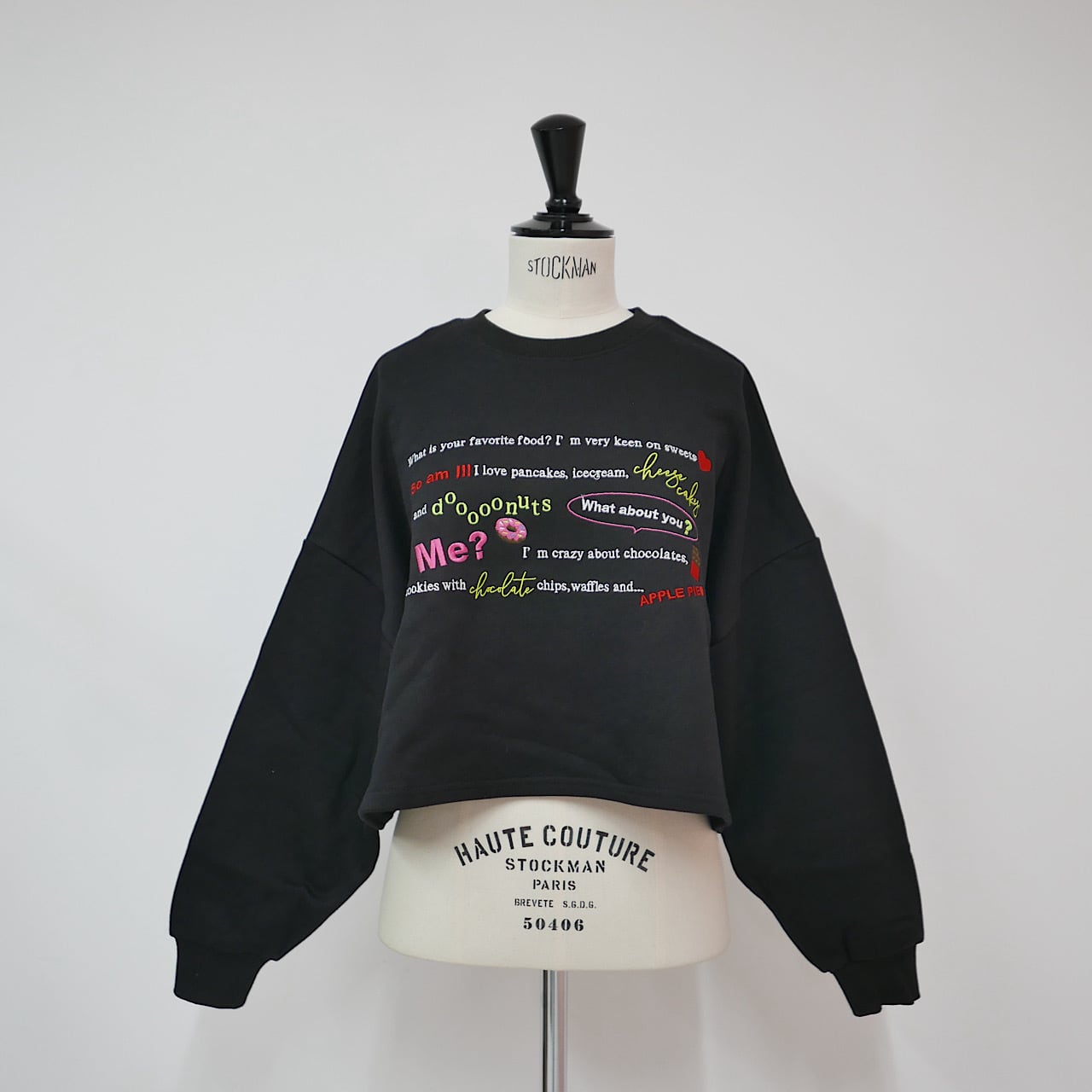 メッセージスウェットプルオーバー(ブラック) | LINKABLE