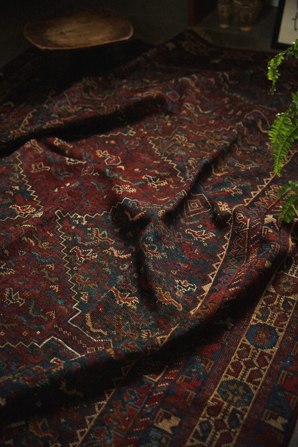 404-Antique khamse rug | 手織りのヴィンテージラグ専門店 | Bahr