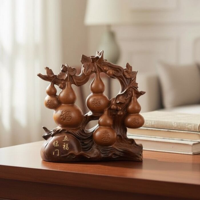 ひょうたん 瓢箪 木目 木彫り風 末広がり 子孫繁栄 家内安全 魔除け