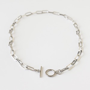 ステンレスシンプルペーパークリップマンテルチェーンネックレス