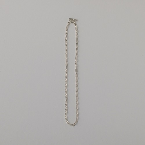 Oval line necklace small Silver