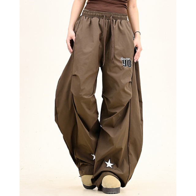 star number point wide leg pants　スターナンバーポイントワイドレッグパンツ　J0656