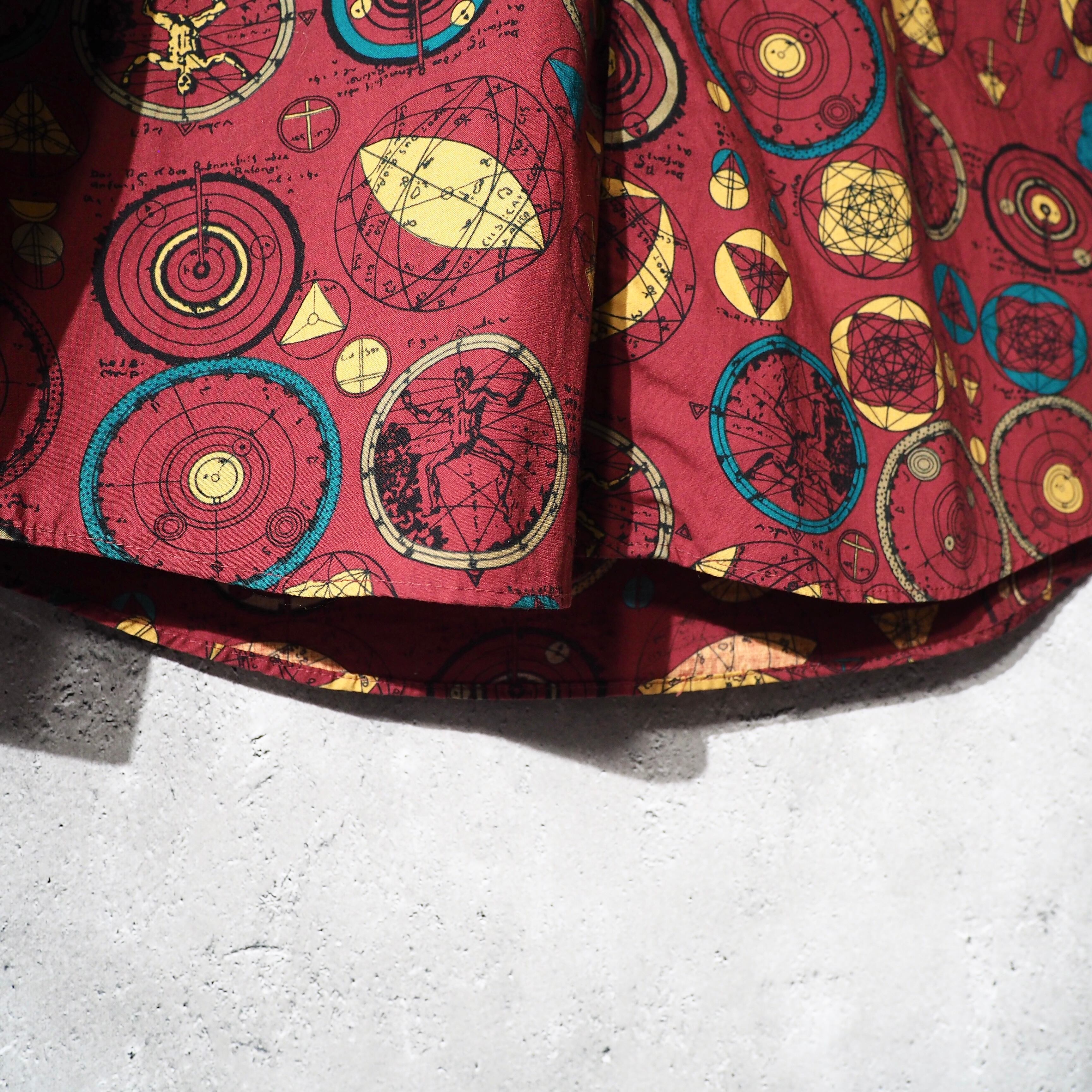 1990s Total shapes pattern Design vintage Loose shirt