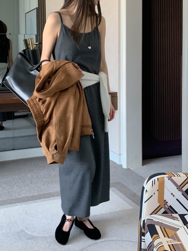 (予約) AREING / Rose layered dress 3color